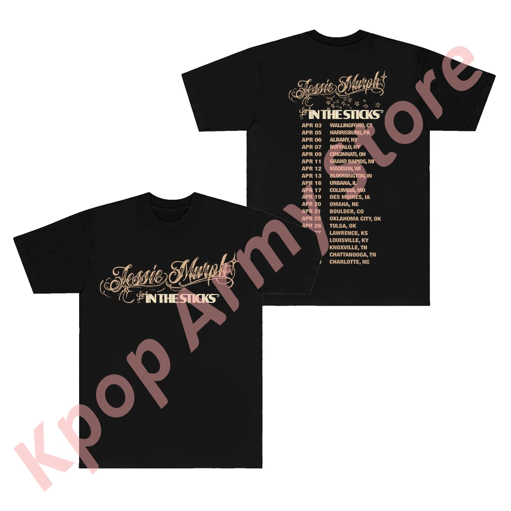 Jessie Murph Logo T-Shirt The Sticks Tour Merch Summer Women Men Fashion Casual Manica Corta Tee