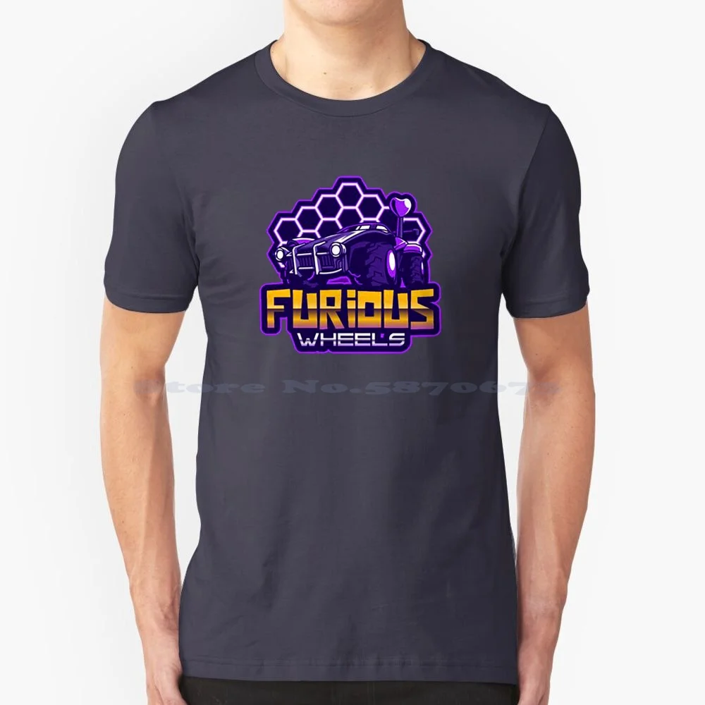 Maglietta Furious 100% Cotone Tee Soccer Car Action Rocket League Gaming Boost Football Dominus Ottano