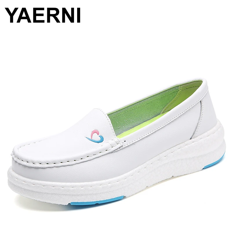 Piattaforma Donna Punta Tonda Slip On Mocassini Donna Daily Driving Mocassini Comfort Casual Medical Nurse Shoes Mocassini Da Donna