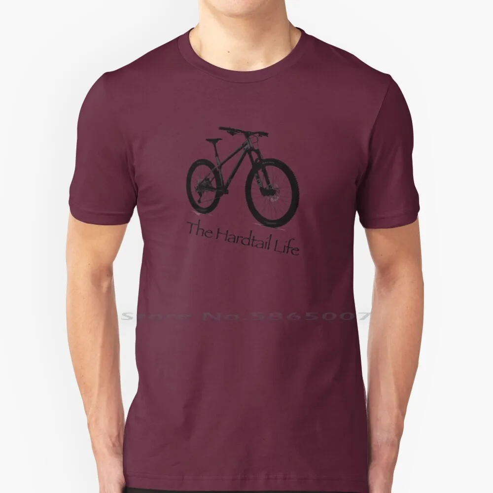 The Hardtail Life T Shirt Cotton 6Xl Hardtail Mtb Mountain Bike Life Bicycle Silhouette Commence Meta Ht Bianco E Nero