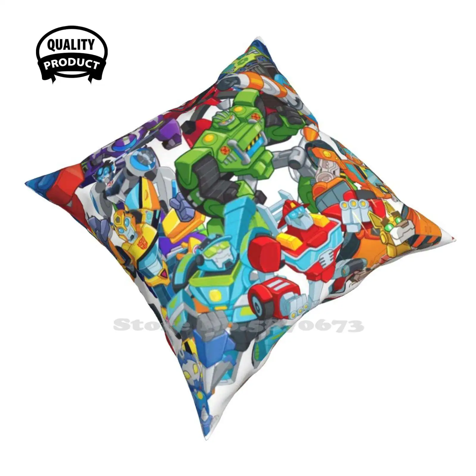 Rescue Bots Full Team Pillow Cover Hug Federa Rescue Bots Robot Cartoon Child Full Team