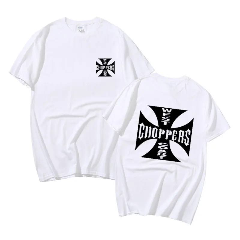 Maglietta Moda Uomo West Coast Choppers Stampa Grafica Uomo Donna Estate Vintage Cotone O-Collo Casual Streetwear T Shirt