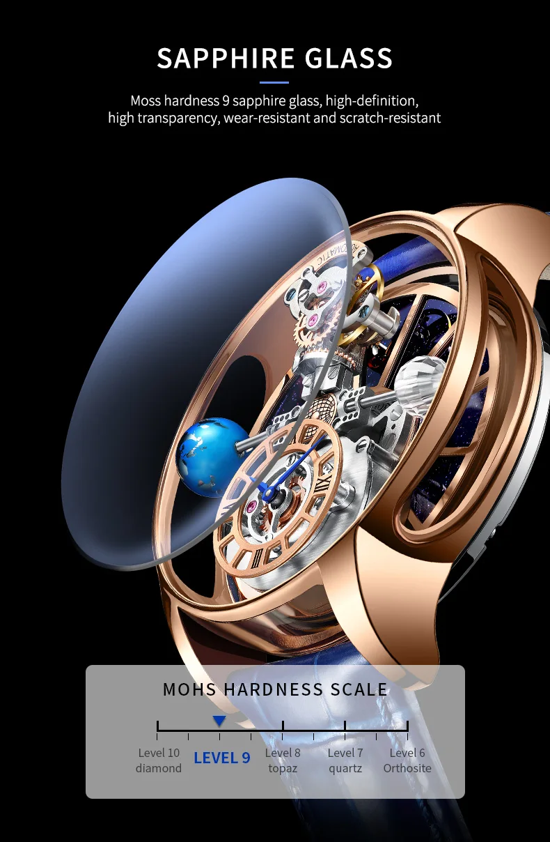 Pindu New Jacob Co Astronomia Celestial Seriestourbillon Watch Men Il Design Trasparente Sembra Dragon Roaming Man Watches