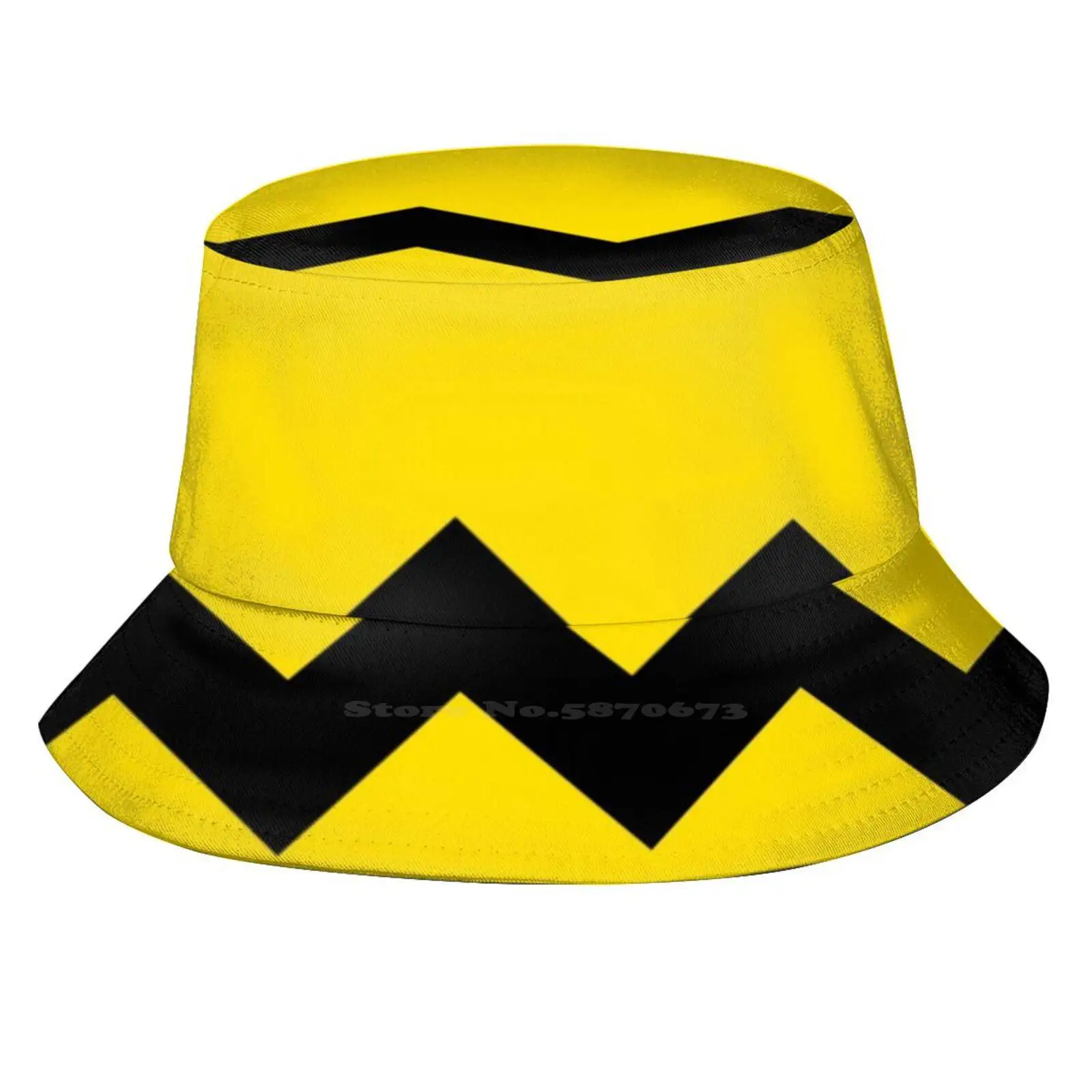 Double Zigzag Halloween Costumes Print Bucket Hats Sun Cap The Office Genie Double Zig Zag Peanut Double Zigzag Yellow