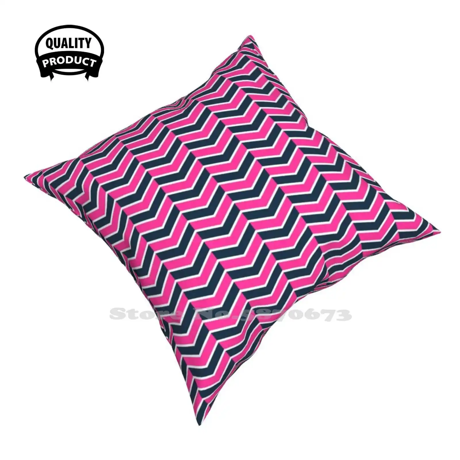 Hot Pink Navy Blue And White Chevron Arrow Pattern Camera Da Letto Office Hug Federa Navy Blue Pink White Chevron Arrow Zig Zag