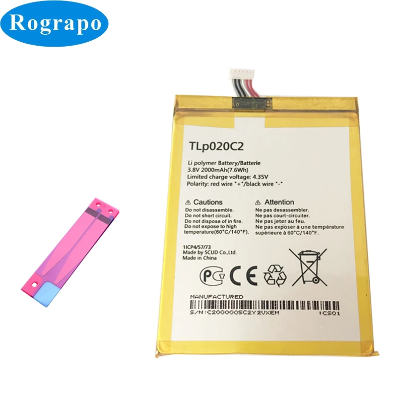Batteria Di Ricambio 2000Mah Tlp020C2 Per Alcatel Idol X1S 6034R S950 Idol X 6040 6037Y 6040X6032 Tcl S950 Cellulare