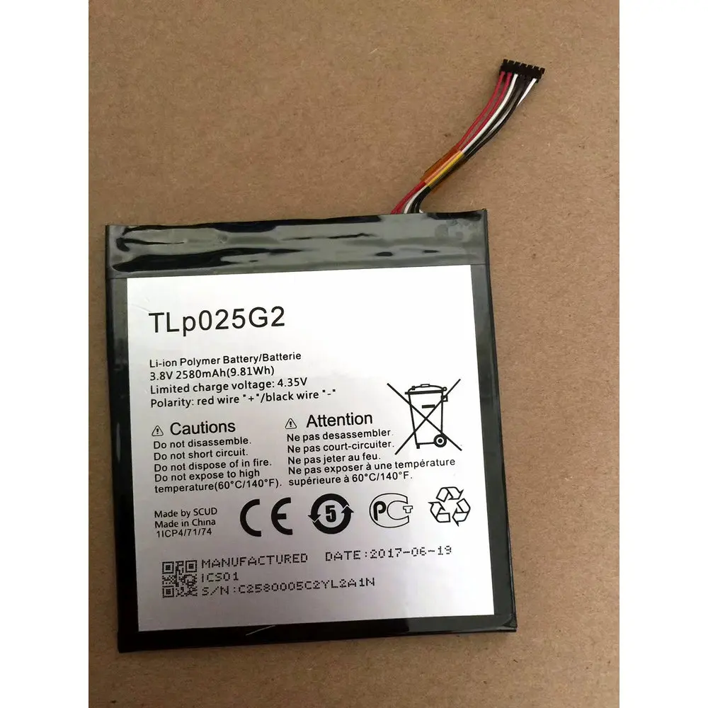 Batteria Originale 2580Mah Tlp025G2 Tlp025Gc Per Alcatel One Touch Pixi 4 7.0 9003X Smart Phone
