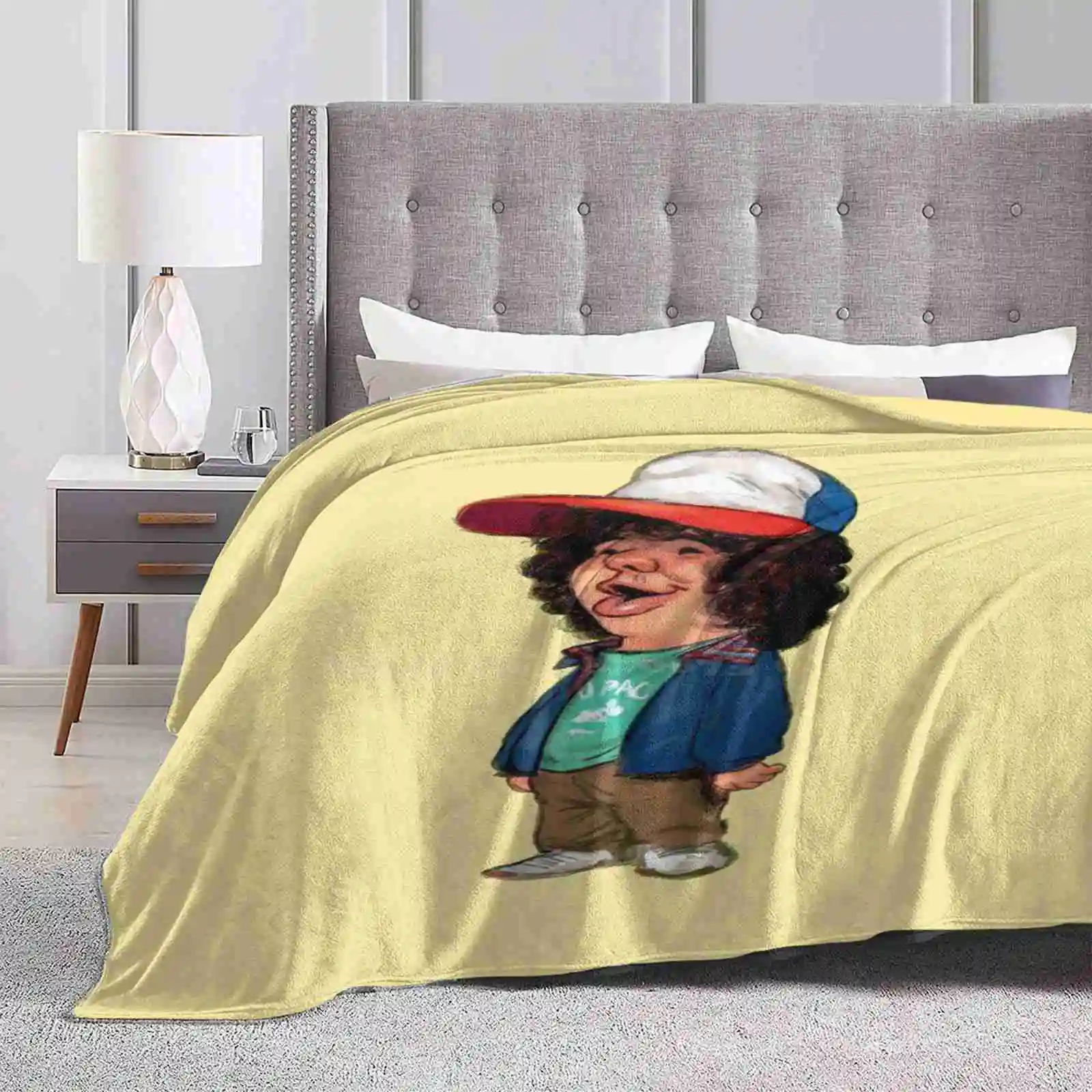 -Dustin Design Creativo Confortevole Coperta Di Flanella Calda Dustin Mike Eleven Lucas