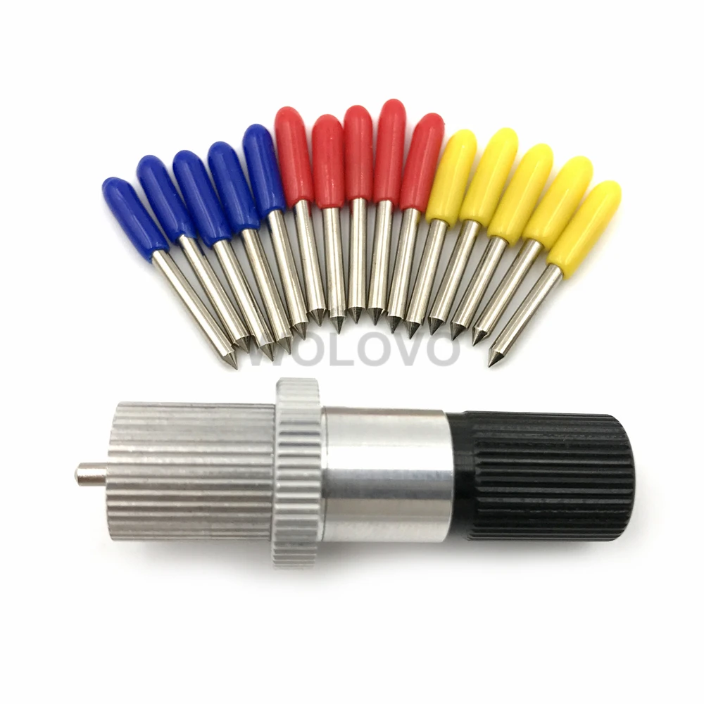 15 Pcs 30/45/60 Gradi Vinile Cutter Plotter Roland Plotter Lame + Roland Blade Holder