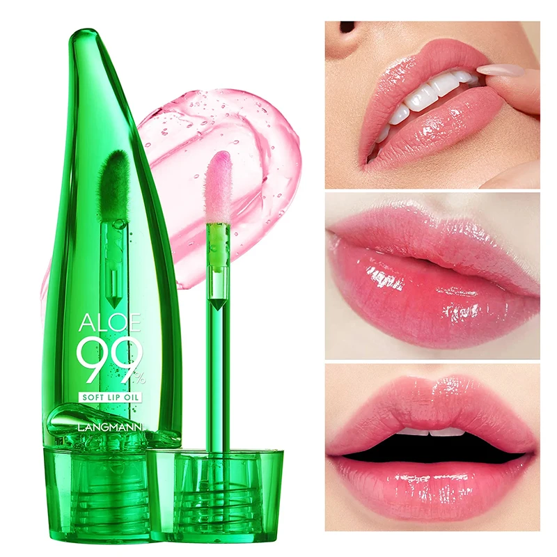 Natural Aloe Lipstick Lip Tint Cosmetics Colore Variabile Lunga Durata Impermeabile Idratante Nutriente Colore Lip Gloss Lip Oil
