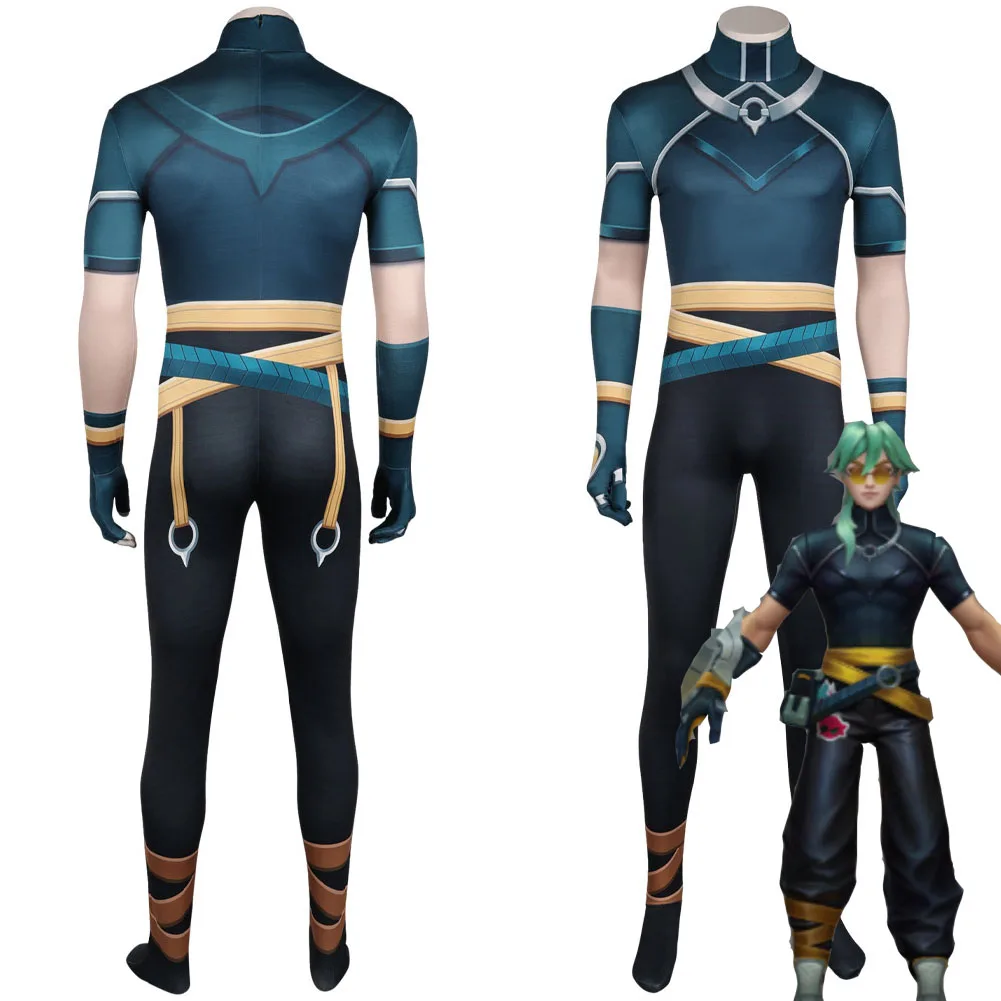 Heartsteel Ezreal Cosplay Fantasy Printed Jumpsuit Game Lol Travestimento Costume Adult Men Roleplay Fanasia Outfit Vestiti Maschili