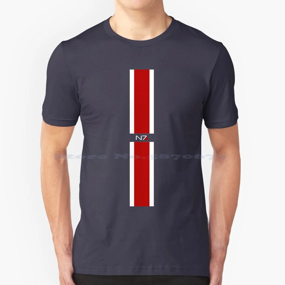 Maglietta N7 100% Cotone Tee Mass Effect 1 Mass Effect 2 Mass Effect 3 Mass Effect Normandy Mass Effect Reaper Mass Effect N7