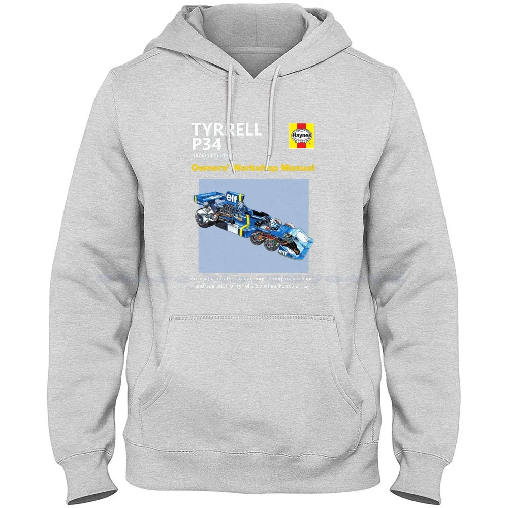 Tyrrell P34 100% Cotone Felpa Con Cappuccio Tyrrell Senna Hamilton Schumacher Alonso