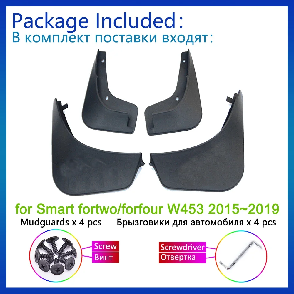 Per Benz Smart Two Door W453 453 2015 2016 - 2018 2019 Paraspruzzi Paraspruzzi Paraspruzzi Parafango Ruote Anteriori Accessori