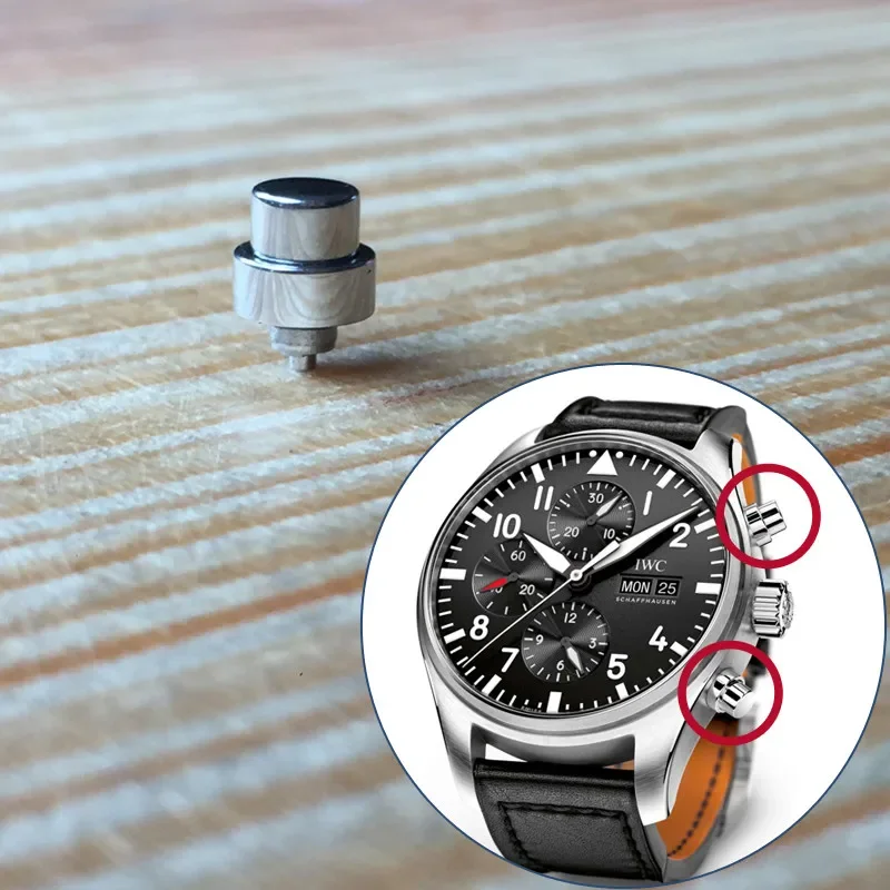 Pulsante In Acciaio Pusher Per Iwc Pilot'S Iw3777 43Mm Cronografo Automatico Parti Di Orologi Strumenti