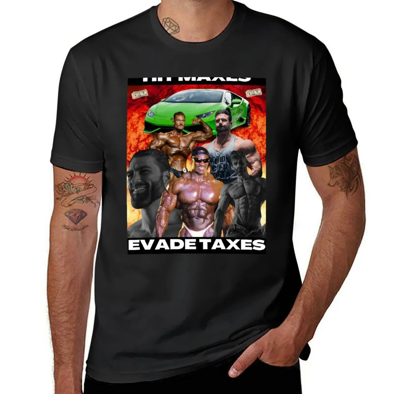 Hit Maxes, Evade Tax T-Shirt Heavyweights Anime Clothes Sports Fans Maglietta Da Uomo