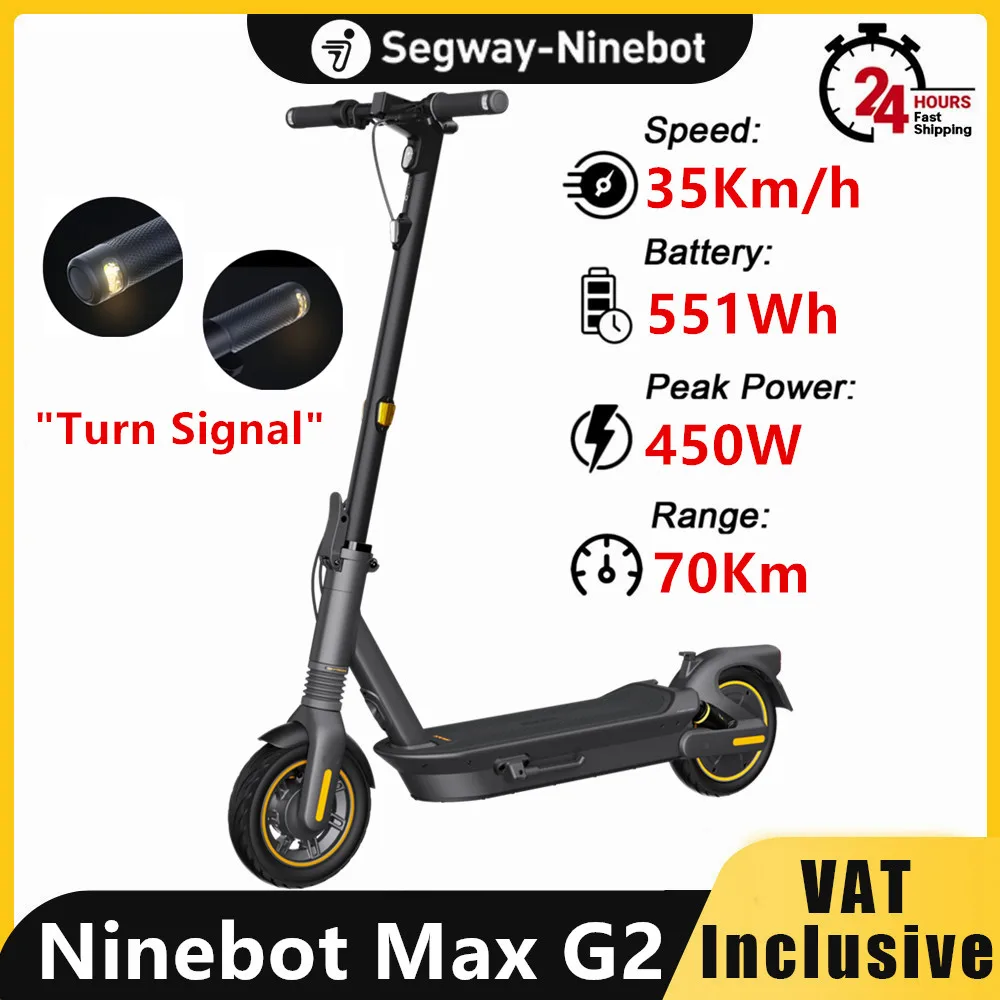 Eu Stock Ninebot Di Segway Max G2 Scooter Elettrico 450W Aggiornamento Motore 35 Km/H Velocità 70Km Gamma G2 Kickscooter