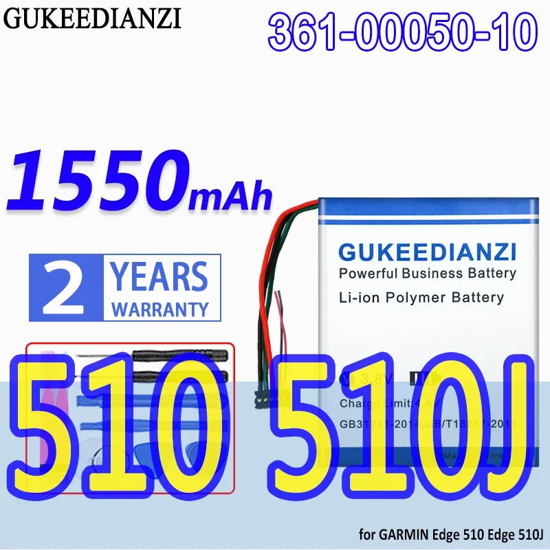 Gukeedianzi Batteria Ad Alta Capacità 361-00050-10 1550Mah Per Garmin Edge 510J 510 Gps Bateria
