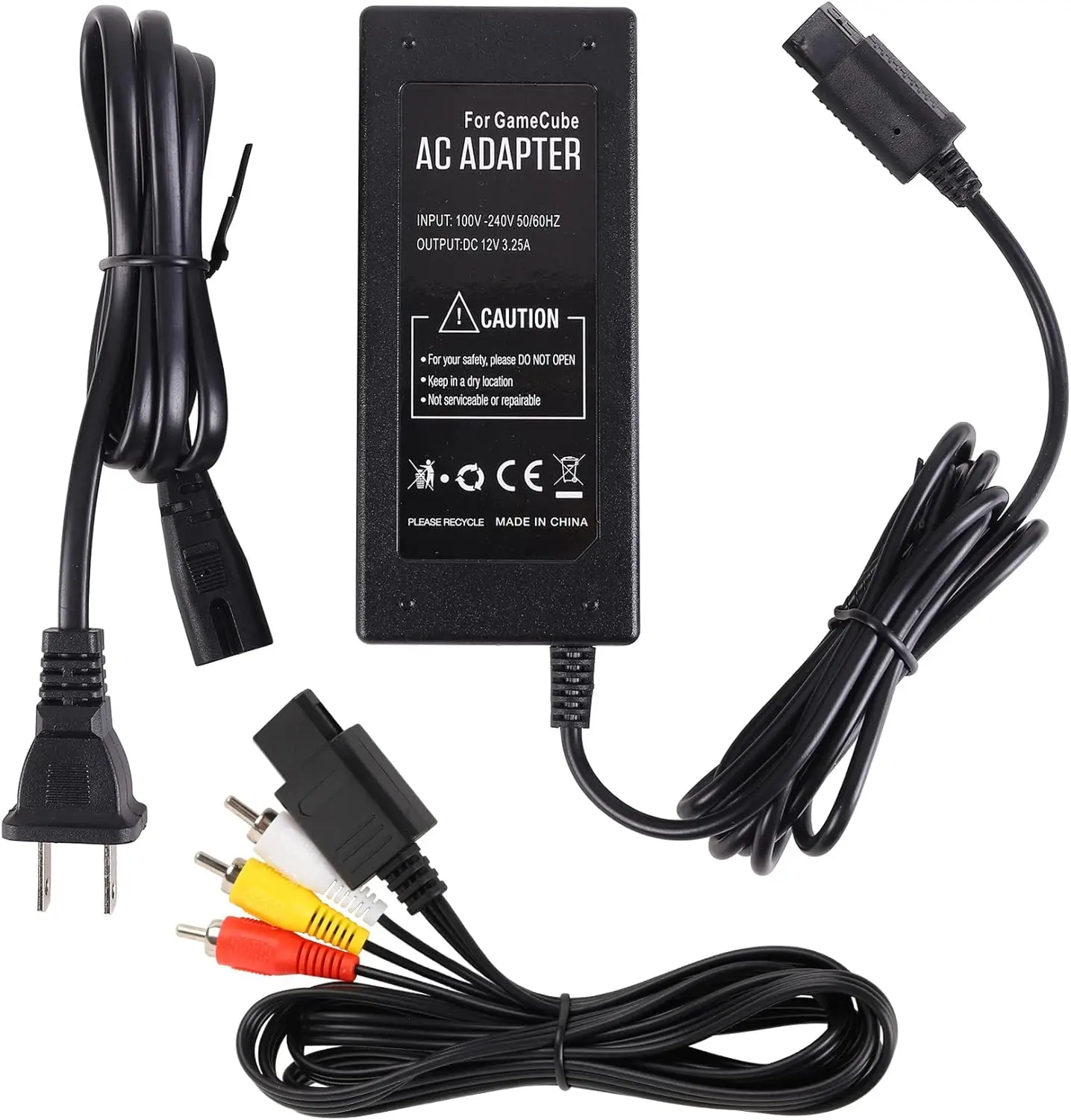 Alimentatore Ca Per Gamecube, Cavo Adattatore Di Alimentazione Ca E Cavo Av Per Console Nintendo Gamecube Ngc