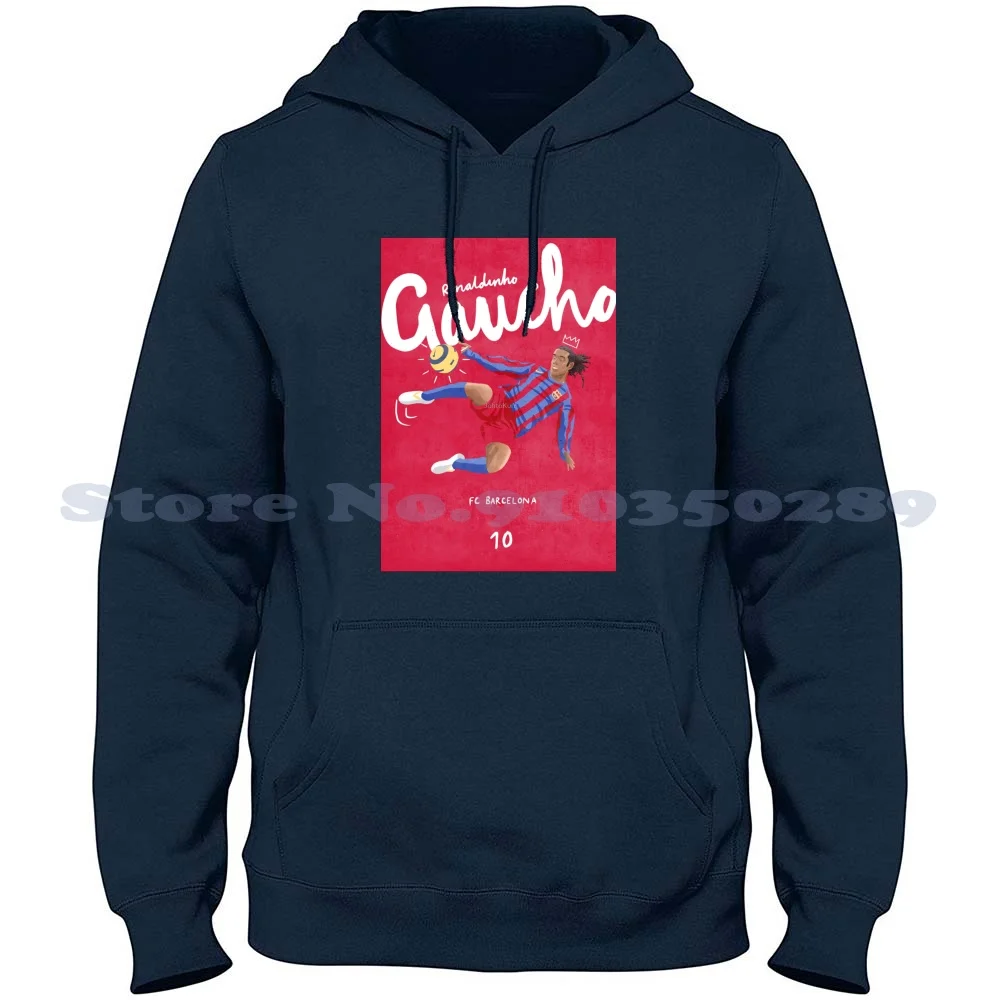 Ronaldinho Gaucho Streetwear Sport Felpa Con Cappuccio Felpa Ronaldinho Gaucho Roncho Calcio Calcio Spagnolo Spagna Brasile