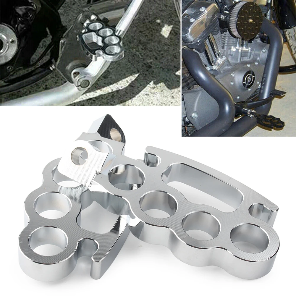 2 Pz Moto Floor Board Controls Pedane Knuckle Pedane Per Harley Davidson Softail Dyna Sportster Touring Tu2 Chrome