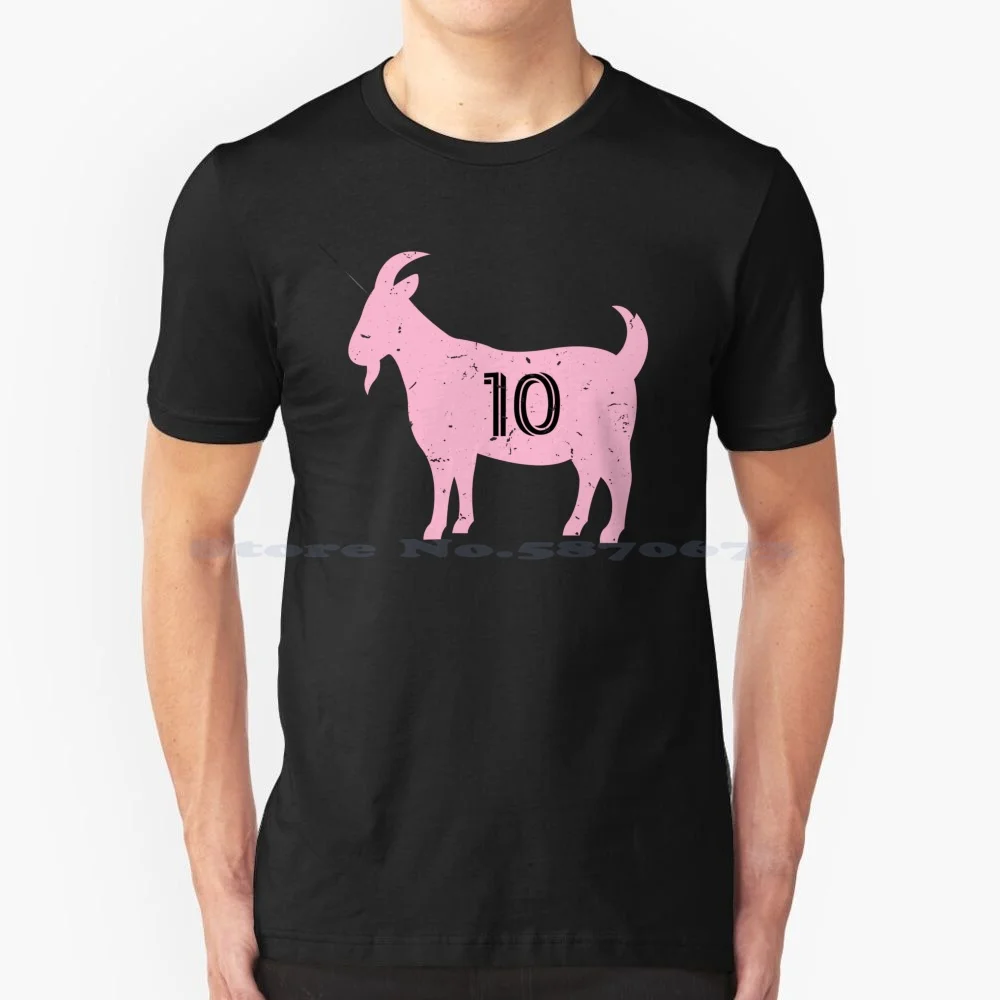 Goal 10 Inter Miami T Shirt 100% Cotone Tee Goat Leo Gost Argentina Soccer Sport Inter Miami Club International De Ful Tbol