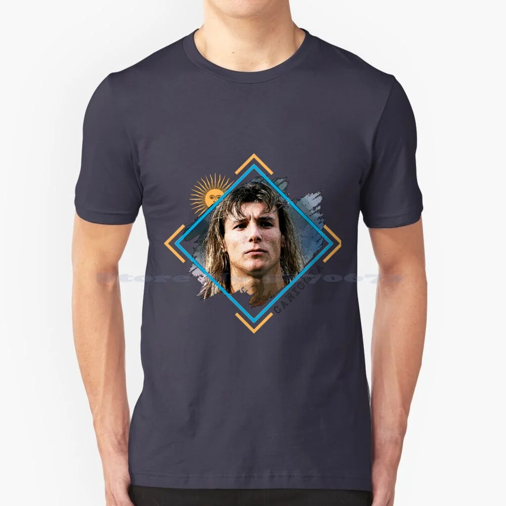 Claudio Caniggia T Shirt 100% Cotone Tee Calcio Calcio Argentina Napoli Ronaldo Legend Vintage Diego Maradona Retro Brasile