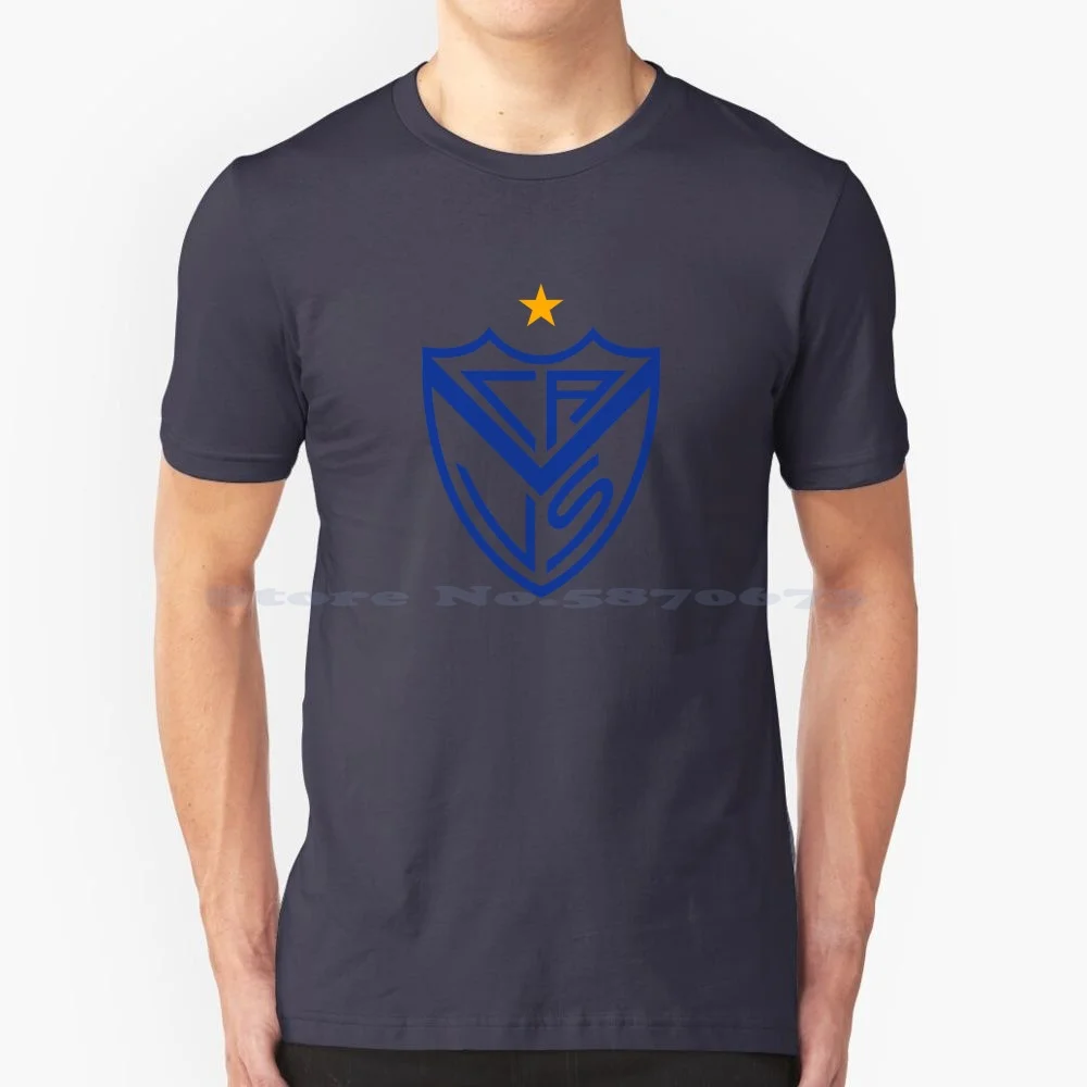 Velez Sarfield T Shirt 100% Cotone Tee Argentina Patterns Velez Sarfield Primera Division Liniers Football Team League 1910