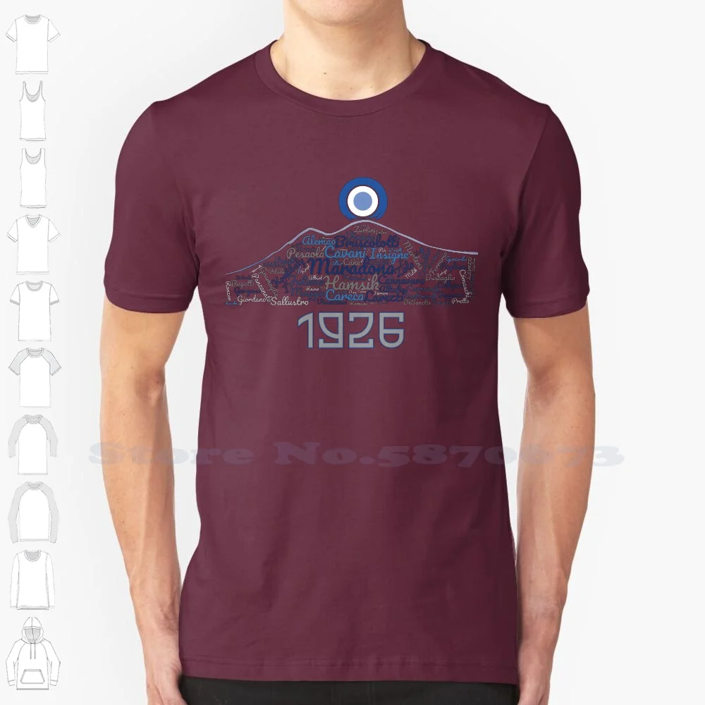Napoli Players Cloud Fashion Vintage Tshirt Magliette Calcio Argentina Italian Sport Serie A Italy Soccer Maradona Napoli