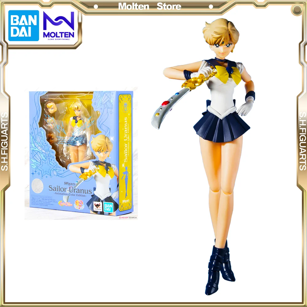 Bandai Original S.H.Figuarts Sailor Moon Sailor Uranus -Animation Color Edition- Action Anime Figure Model Kit Completato