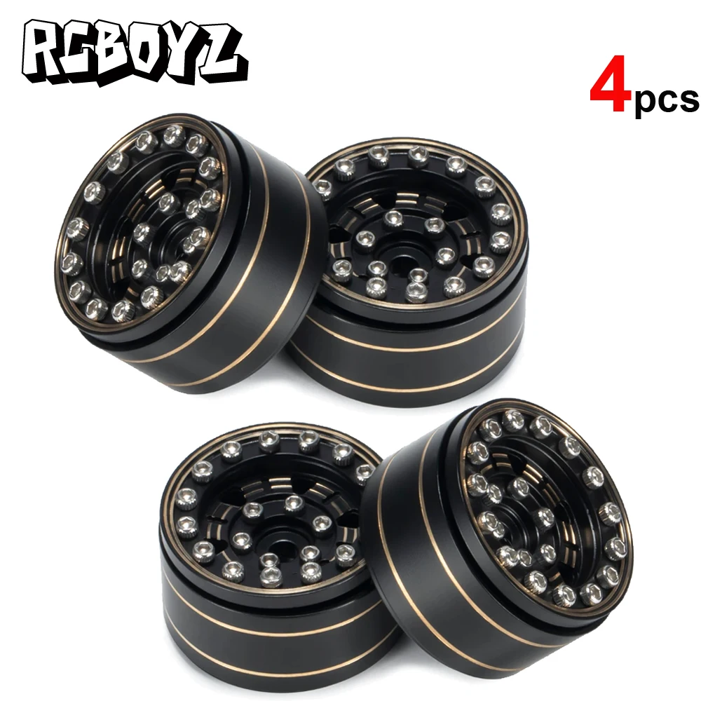 Cerchioni Beadlock In Ottone Da 1,0 Pollici Per 1/18 Trx4M Rc Crawler Car Bronco Defender Beadlock Wheel Per Accessori Di Aggiornamento Scx24 1/24