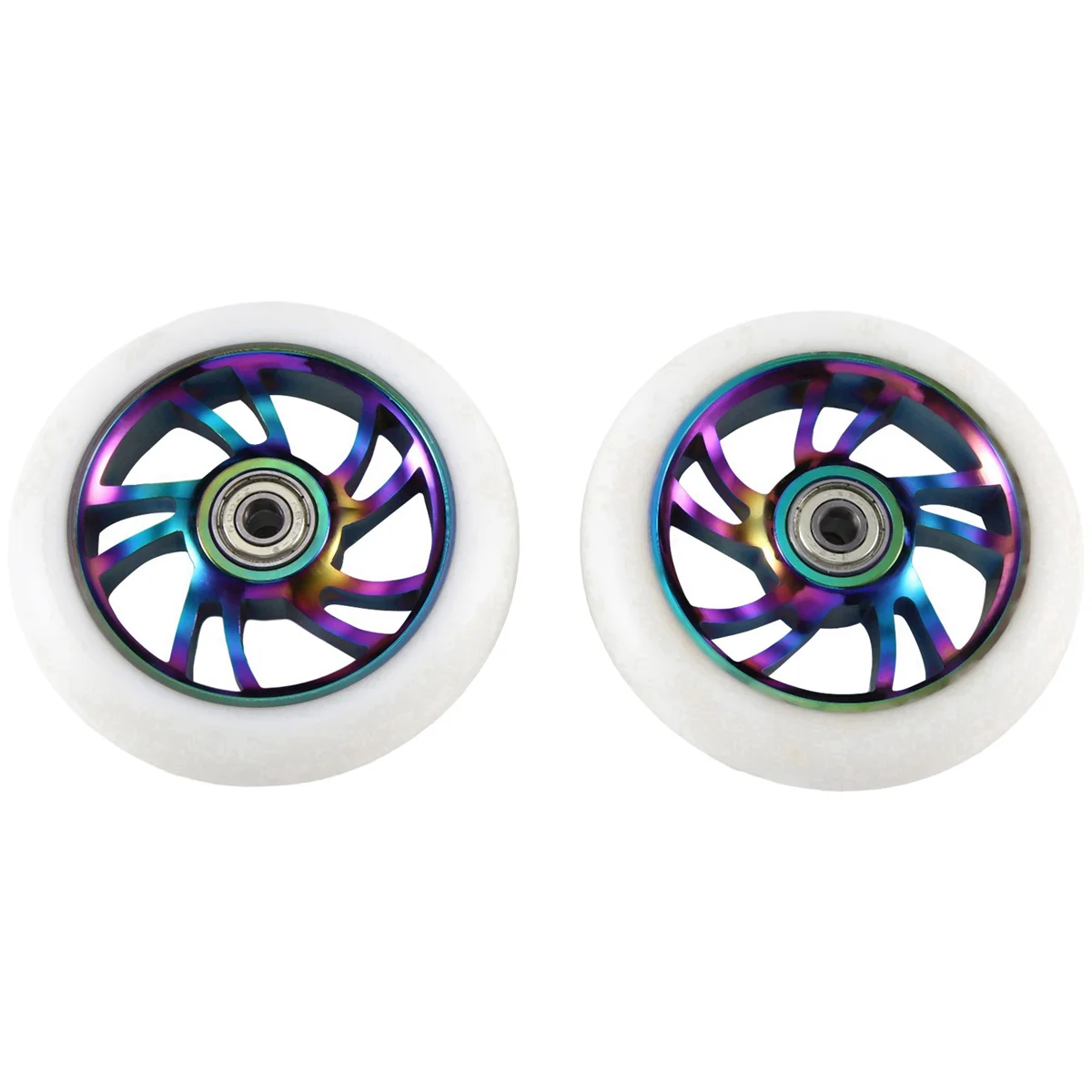 2 Pezzi 110Mm Ruote Per Scooter Sostituzione In Alluminio Resistente All'Usura Pu Stunt Scooter Parti Kick Scooter Accessori