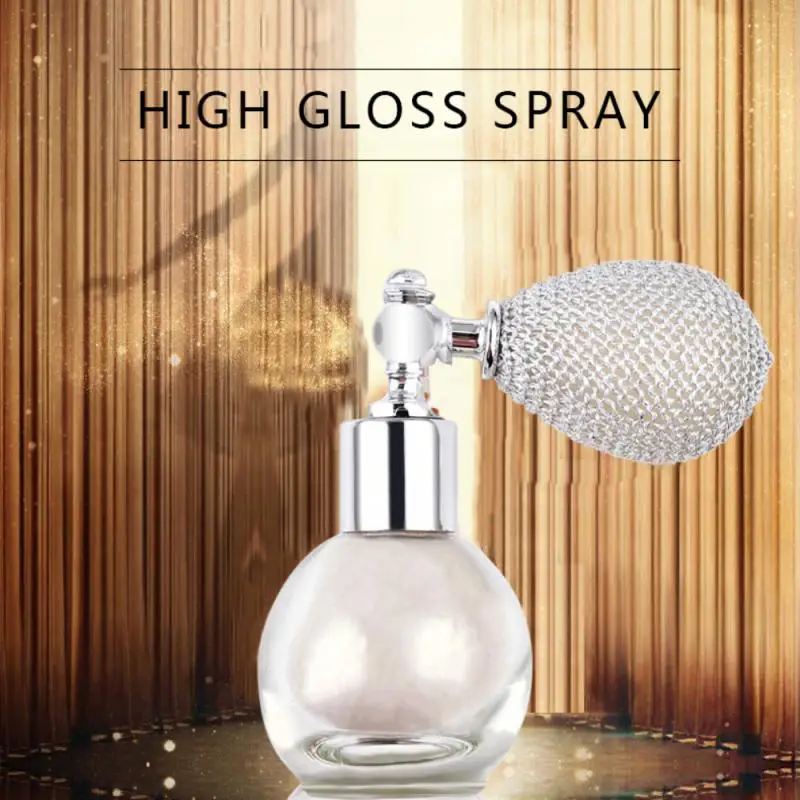 Evidenziatore Spray In Polvere, Glitter Spray Lucido Shimmer Sparkle Powder Spray Per Il Trucco, Per Il Viso Corpo Cosmetico-Champagne Gold Wo