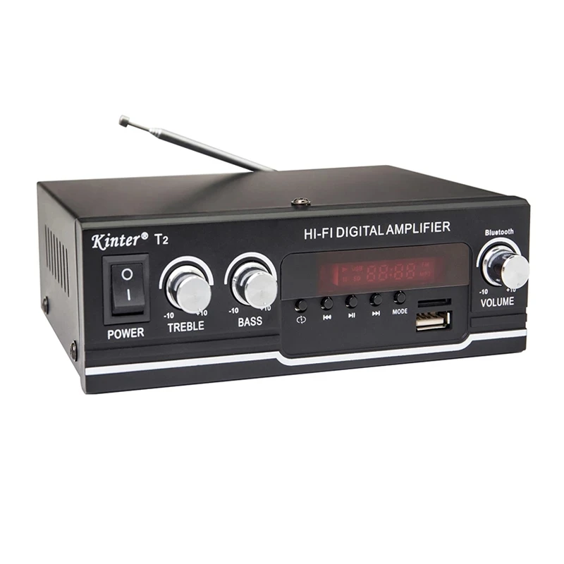 Kinter T2 Bluetooth Single Loop U Disk Memory Card Computer Cellulare Radio Multimedia Amplificatore Digitale Hifi
