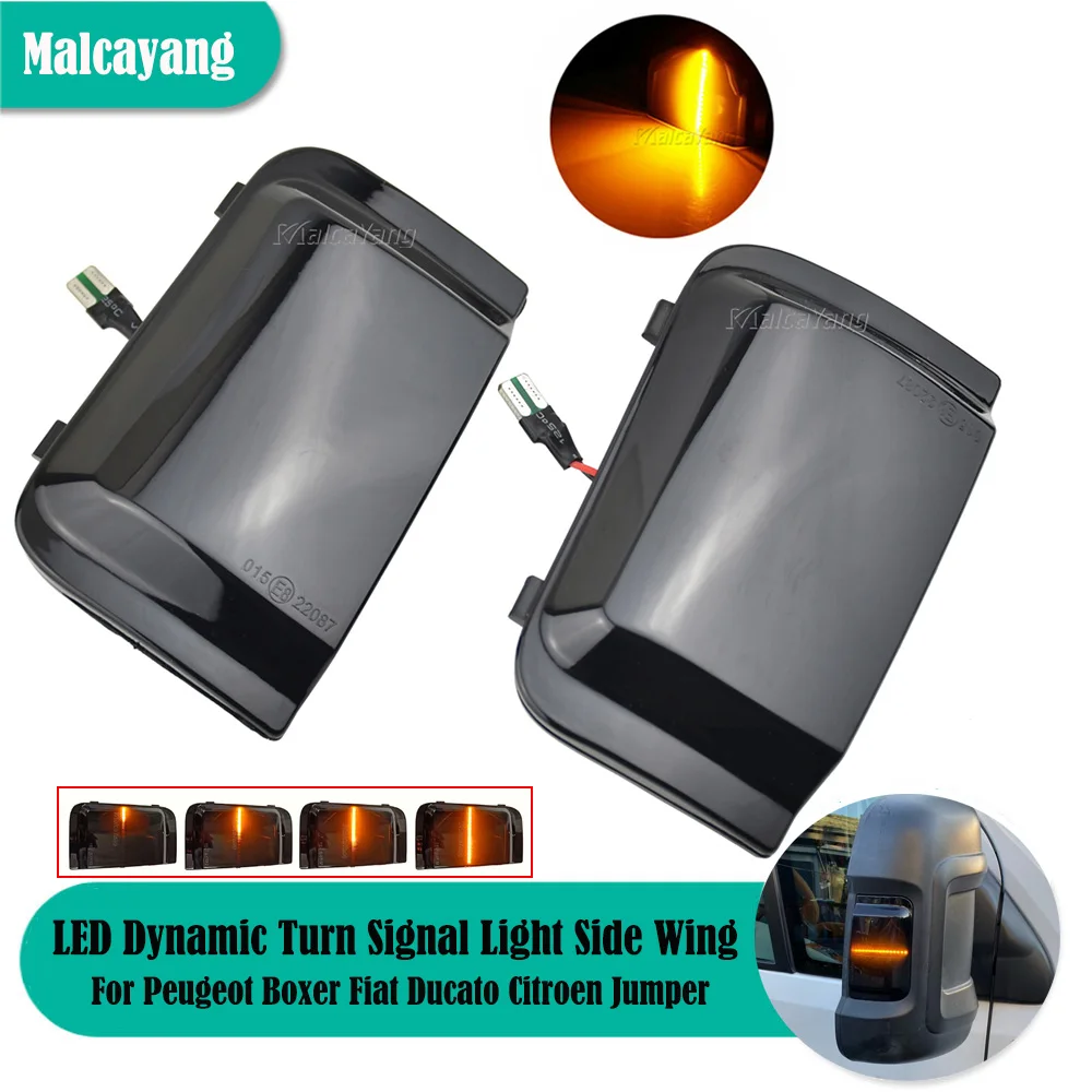 2X New Dynamic Blinker Led Indicatore Di Direzione Side Wing Specchietto Retrovisore Indicatore Per Peugeot Boxer Fiat Ducato Citroen Jumper