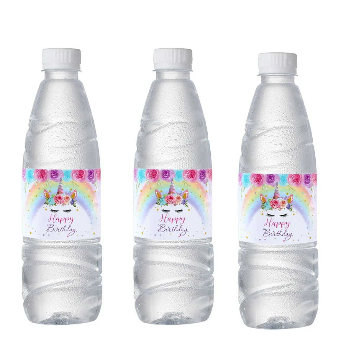 10Pcs Unicorn Happy Birthday Bottle Stickers Baby Shower Unicorn Party Decoration Kids 1St Birthday Party Unicorn Theme Party