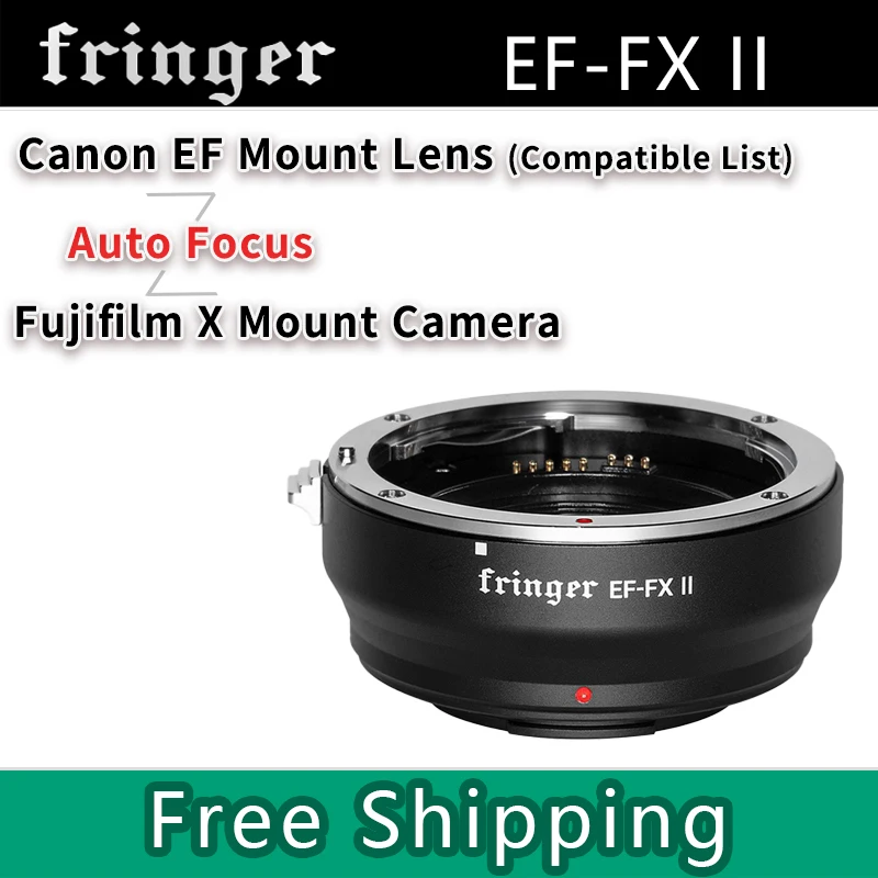 Adattatore Per Obiettivo Con Messa A Fuoco Automatica Fringer Ef-Fx Ii Per Obiettivo Canon Sigma Tamron Ef Mount Per Fotocamera Fujifilm X Xt5/Xt4/Xh2