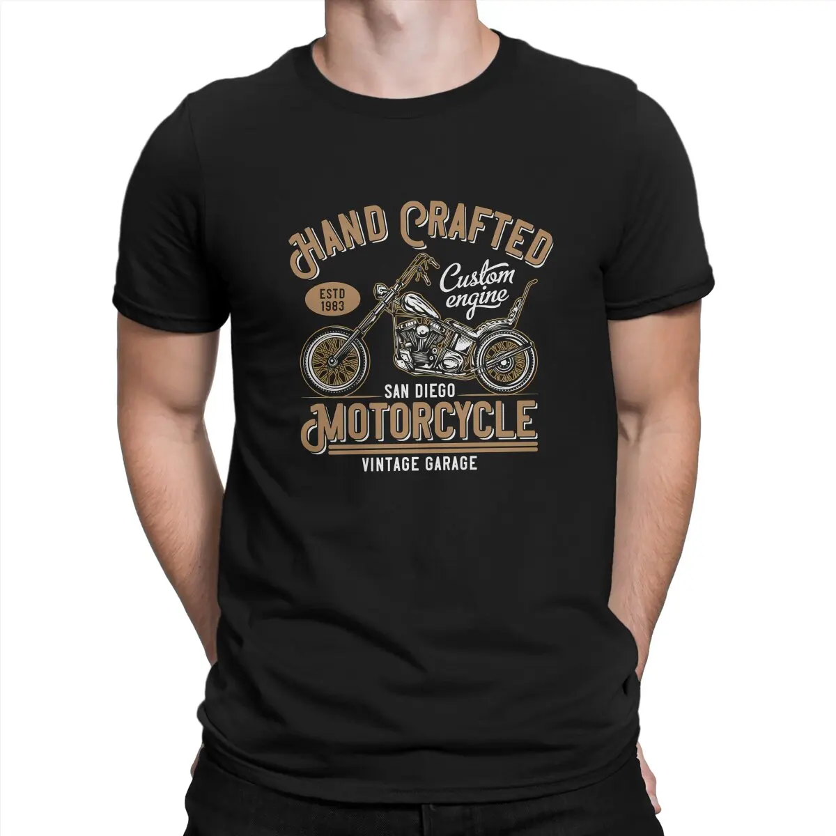 Chopper Custom Motor Motorcycle Motorcycle Classic T Shirt Graphic Men Tees Abbigliamento Estivo Maglietta O-Collo In Poliestere