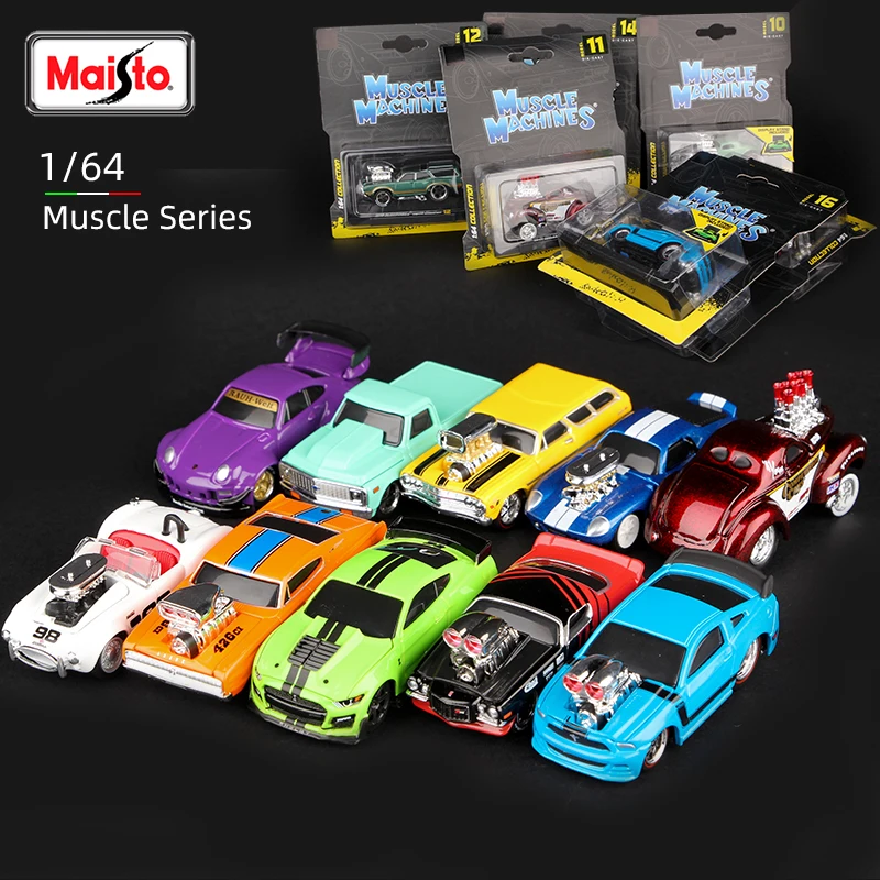Maisto 1:64 Muscle Machines Small Alloy Car Model Series Ford Lamborghini Chevrolet Dodge Buick Diecast Toy Collection Gift