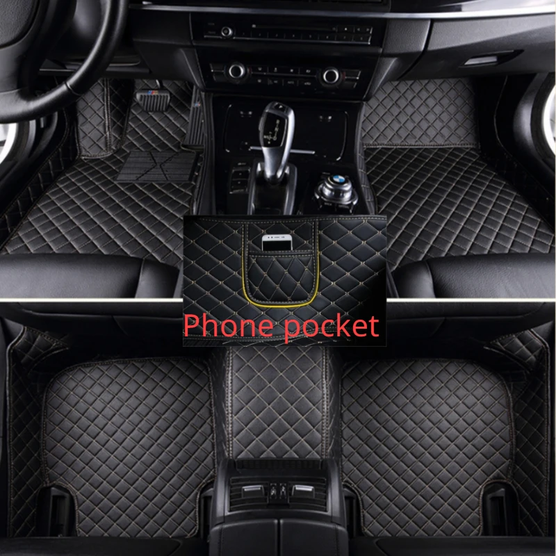 Tappetini Auto Personalizzati Per Audi A8 A8L 4 N2 4 N8 4Nx 4 Posti 2018-2023 Anni Tasca Per Telefono Tappeto Interni Accessori Auto