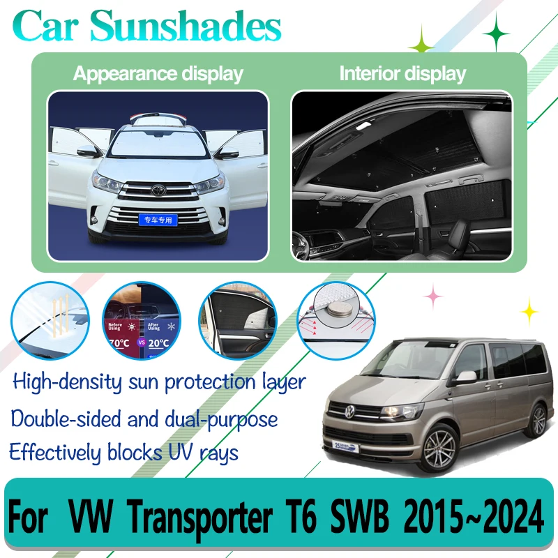 Per Volkswagen Vw Transporter Caravelle Multivan Doubleback T6 Swb 2015 ~ 2024 Car Window Shading Sun Protector Cover Accessori