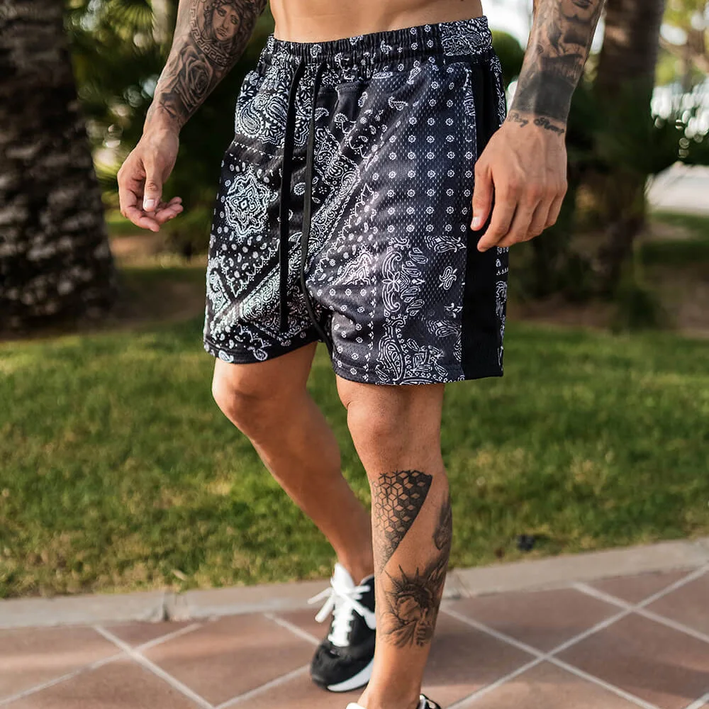 New Men'S Running Sports Shorts Bermuda Fashion Loose 3D Print Casual Shorts Gym Fitness Jogger Quick Dry  Workout Shorts Male