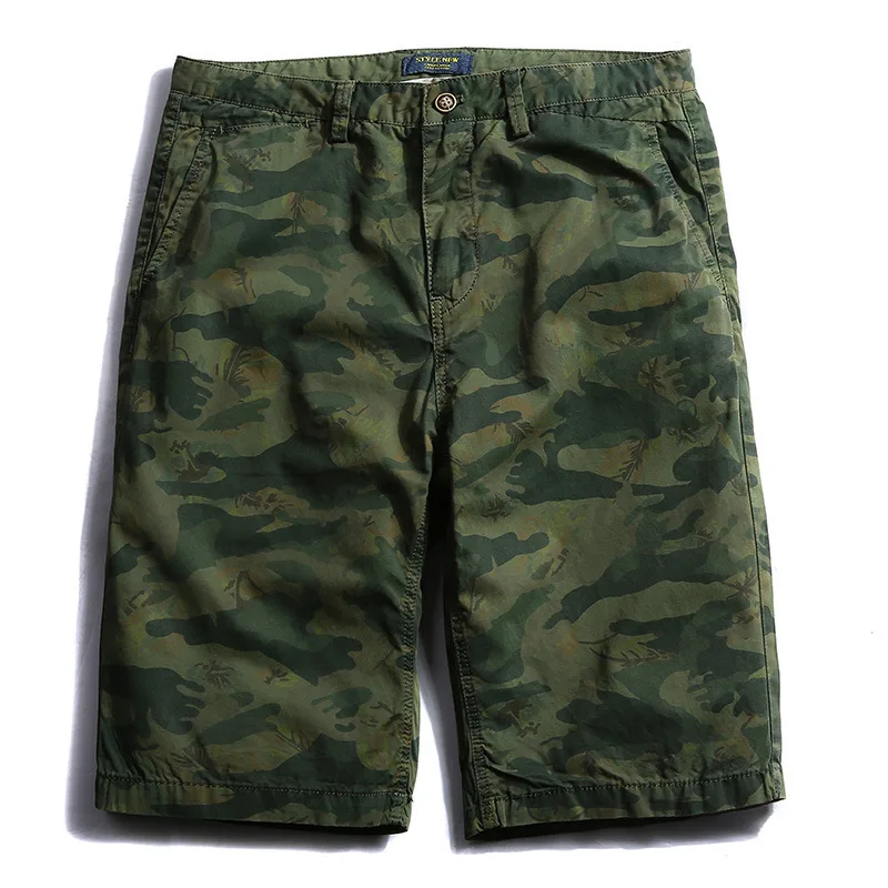2024 Verde Militare Camo Cargo Shorts Summer Fashion Camouflage Multi-Pocket Army Casual Shorts Homme Bermuda Masculina