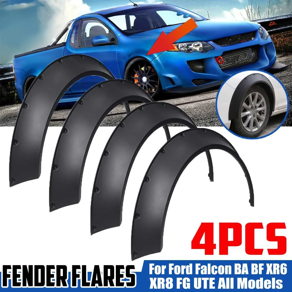 84*64*6Cm Universal Car Wheel Fender Flares Archi Per Lexus Is200T Is250 Per Ford Per Focus Rs St Wide Wheel Arches Body Kit