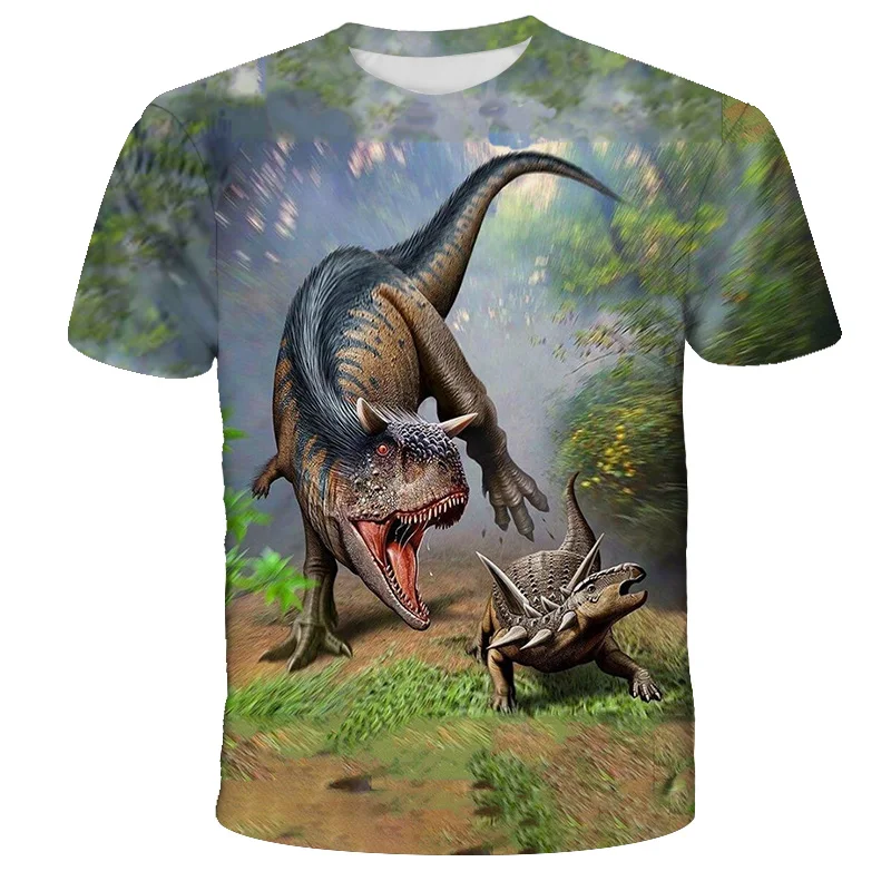 Nuovo 2022 Dinosaur Girls Jurassic World Dinosaur Clothes Boys Fashion Children'S Cartoon Dinosaur Clothing