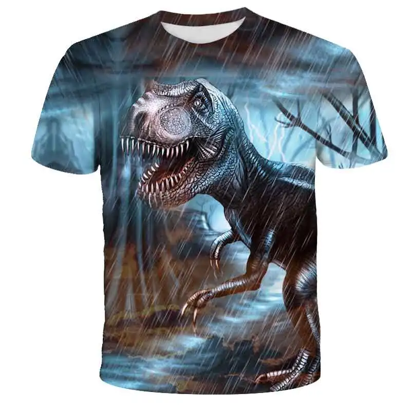 Jurassic World T-Shirt New 2022 Dinosaur Girls Jurassic World Dinosaur Clothes Boys Fashion Children'S Cartoon Dinosaur Clothing