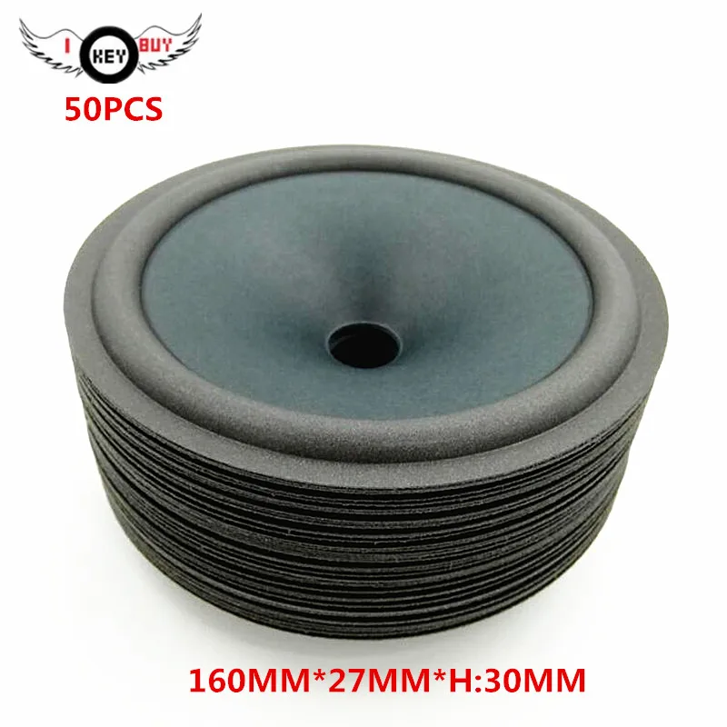 I Key Buy All'Ingrosso 50 Pz/Lotto 6 6.5 Pollici Altoparlante Tamburo Cono Di Carta Bacino Schiuma Bordo 160 Mm 27 Mm Nucleo Centrale Woofer Accessori