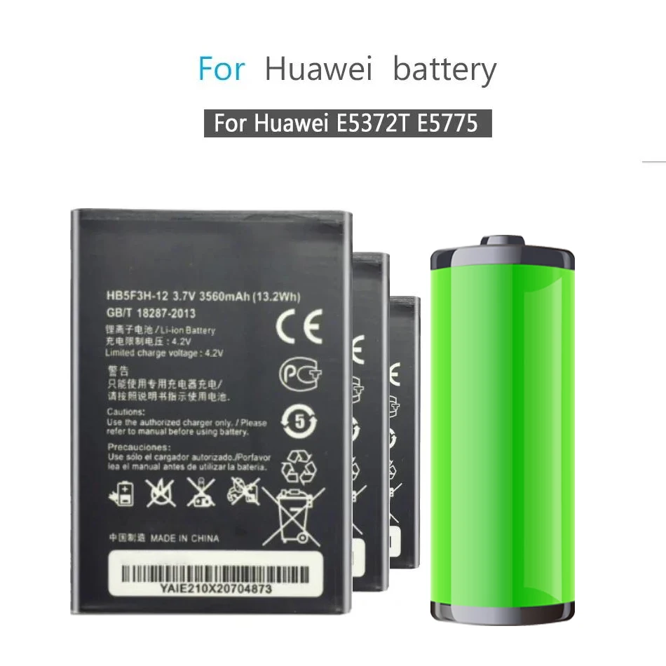 Batteria Per Huawei Ascend E5372T E5775 4G Lte Fdd Cat 4 Router Wifi, Hb5F3H Hb5F3H-12 3560Mah