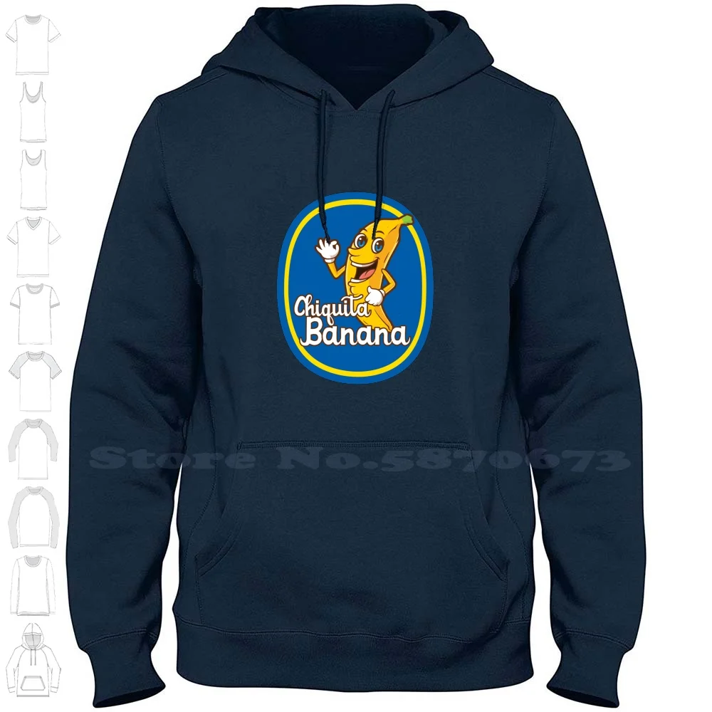 Chiquita Banana Cartoon Streetwear Sport Felpa Con Cappuccio Felpa Banana Chiquita Fruit Yellow Funny Logo Cool Food Blue Brand Carmen