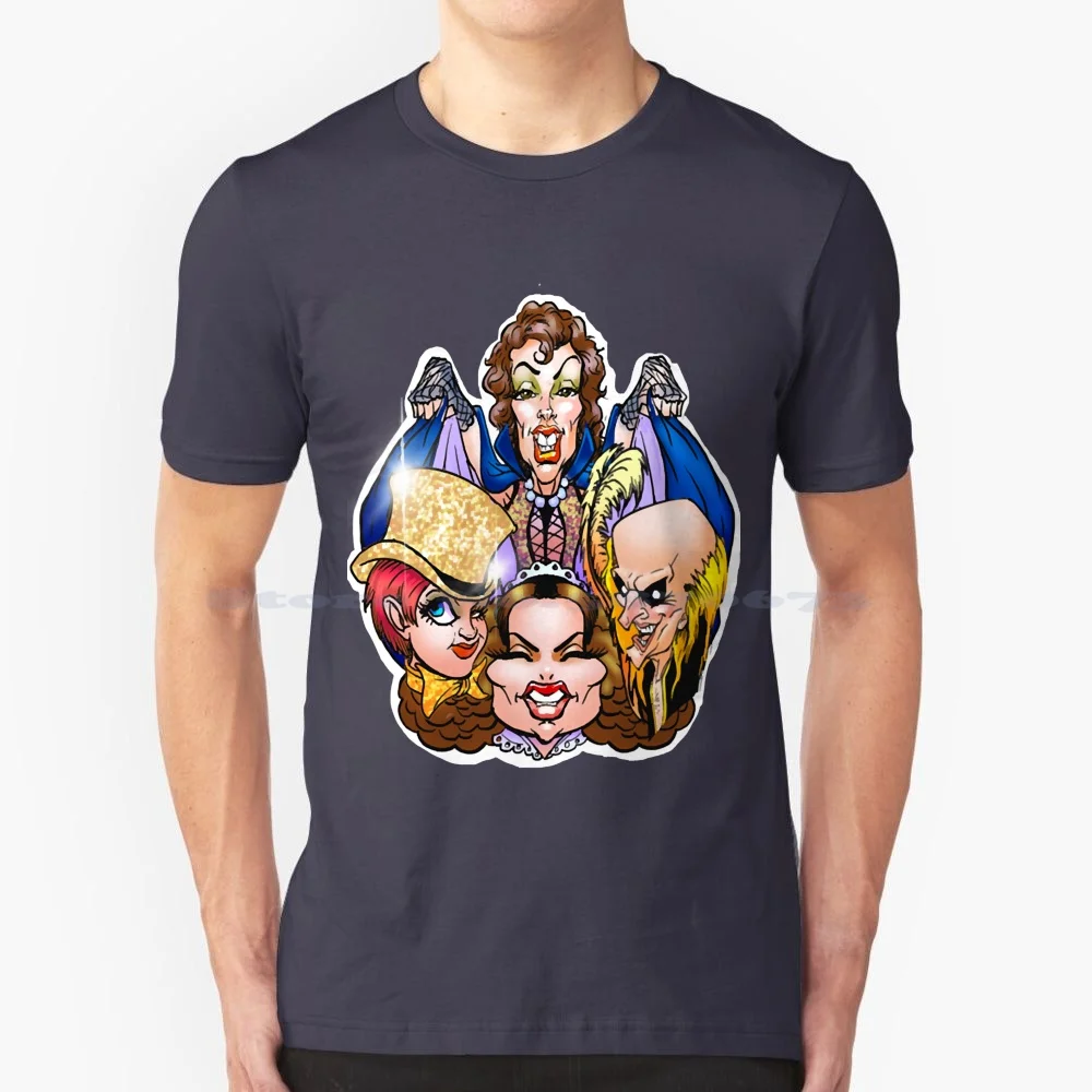 Anticorrosione! Maglietta 100% Cotone Tee Dr Frankenfurter Magenta The Rocky Horror Picture Show Riff Raff Sweet Transvestite Frank